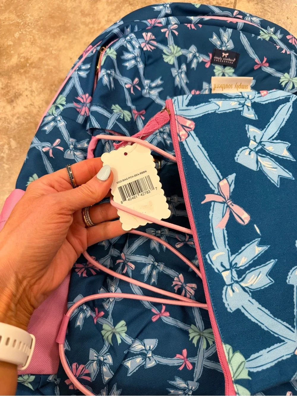 NWT Kids Simply Southern backpack, lunchbox & cosmetic bag